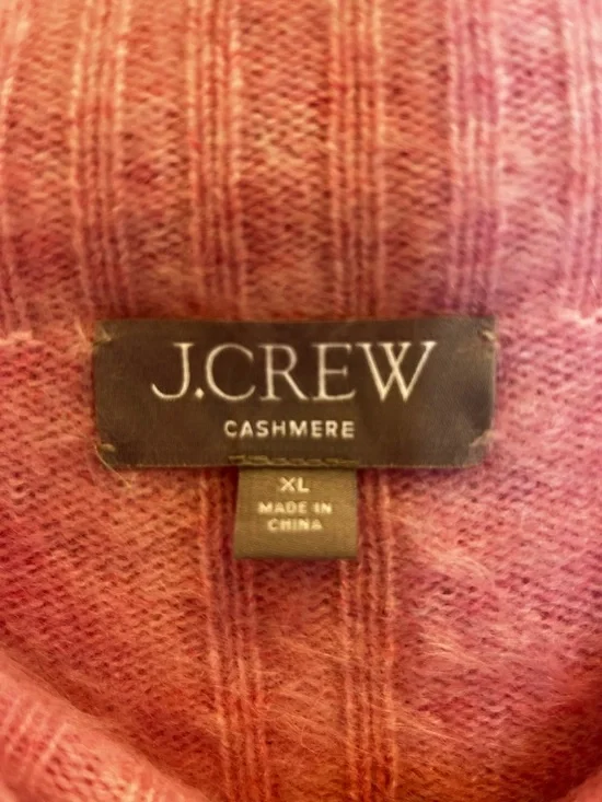J. CREW Sweet Hibiscus Brushed Cashmere Rollneck Sweater - Picture 3 of 5